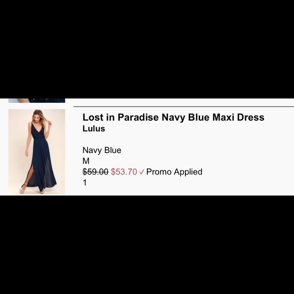 Navy dress from Lulu’s - Picture 2 of 2